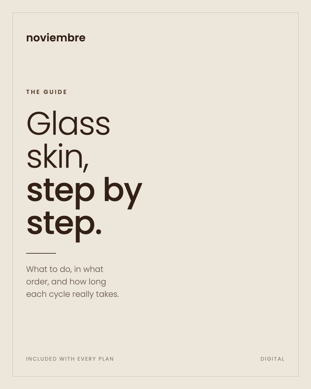 the glass skin guide